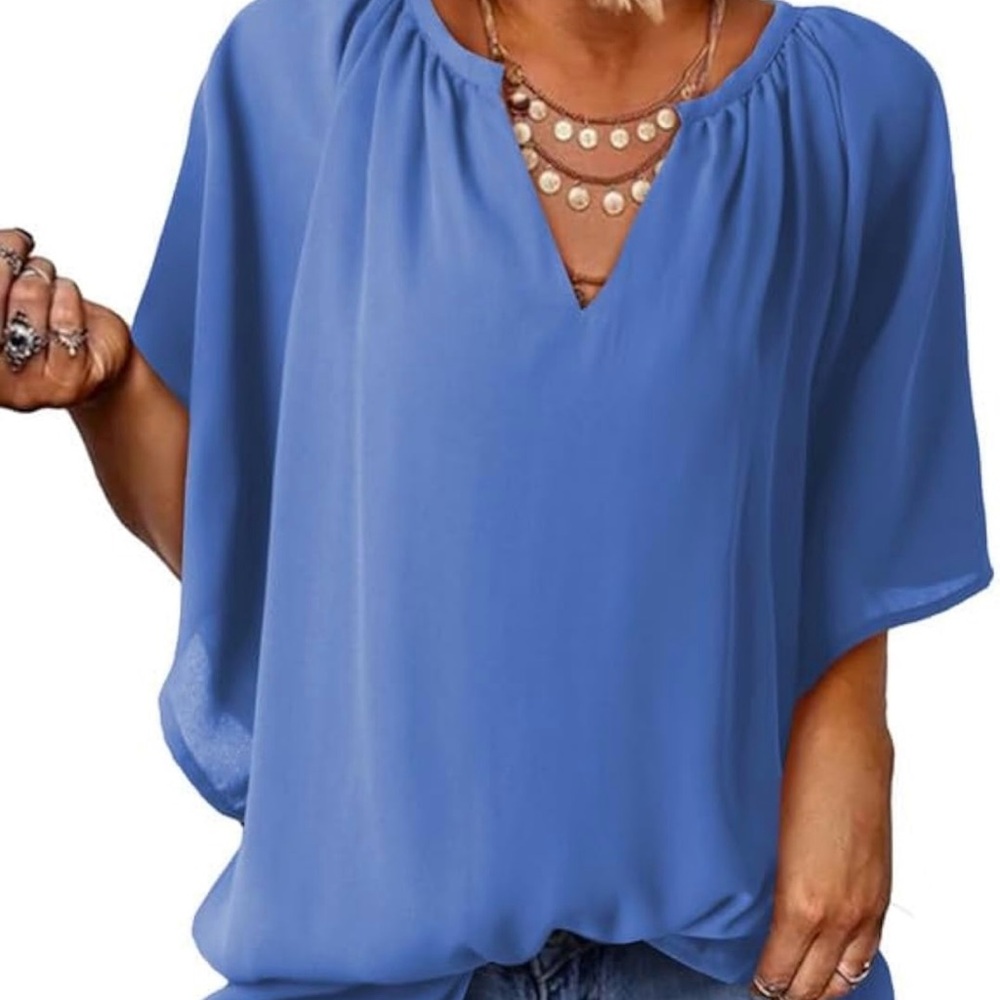 Chic Blue Women's Blouse